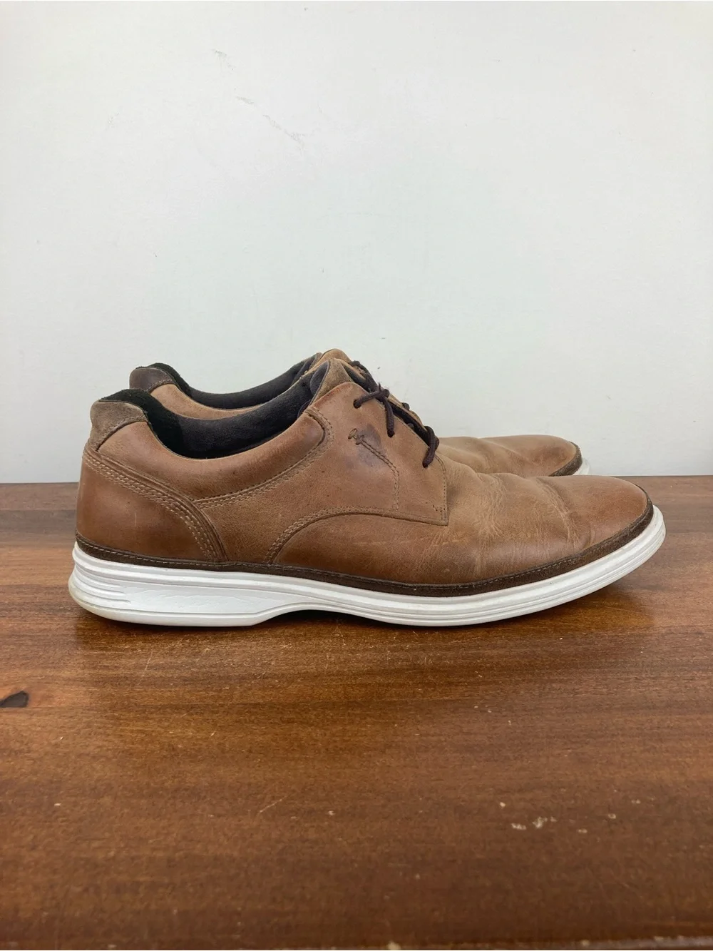 Rockport DresSports Oxford Shoes Caramel Leather CH1289 Men’s Size 10.5M.